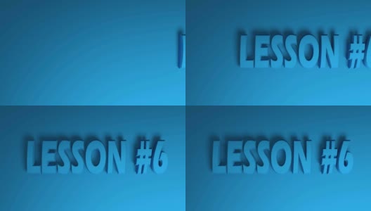 第六课蓝色的蓝色背景从右到左- 3D渲染视频剪辑高清在线视频素材下载