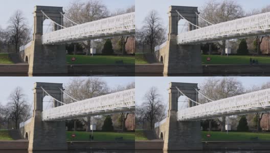 特伦特河上的威尔福德吊桥高清在线视频素材下载