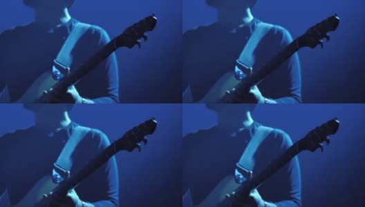 音乐家弹吉他高清在线视频素材下载