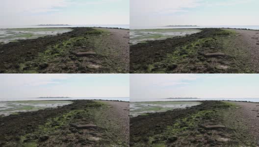 遥远神秘的私人Osea岛在河黑水河口，莫尔登，埃塞克斯高清在线视频素材下载