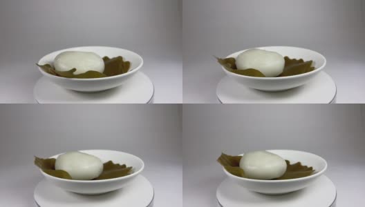 日本甜品柏和麻糬，特写视频剪辑高清在线视频素材下载