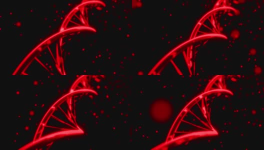 DNA旋转RNA双螺旋慢科学电子显微镜近距离4K高清在线视频素材下载
