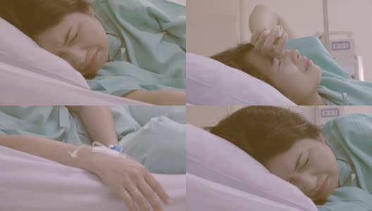 医院里的亚洲女病人的视频高清在线视频素材下载