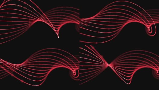 Abstract wave motion background elegant twist red高清在线视频素材下载