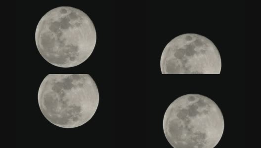 晴朗夜晚的满月高清在线视频素材下载