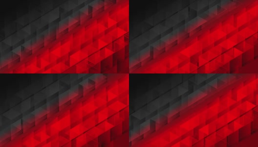 黑红色几何多边形像素化视频动画高清在线视频素材下载