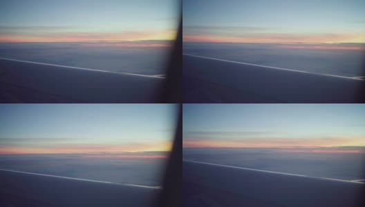 飞机上的日出高清在线视频素材下载