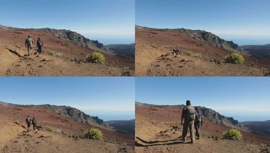 夏威夷毛伊岛，哈雷阿卡拉国家公园，哈雷阿卡拉火山口高清在线视频素材下载