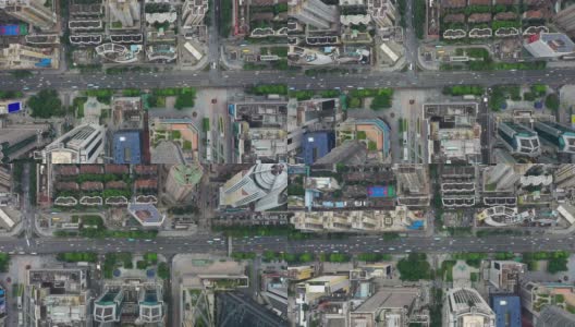 白天时间深圳城市景观交通街道空中俯视图4k中国高清在线视频素材下载