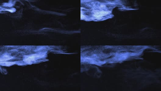 蓝色粒子烟雾循环动画高清在线视频素材下载