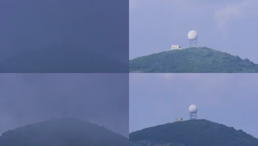 时间流逝，山上的天文望远镜高清在线视频素材下载