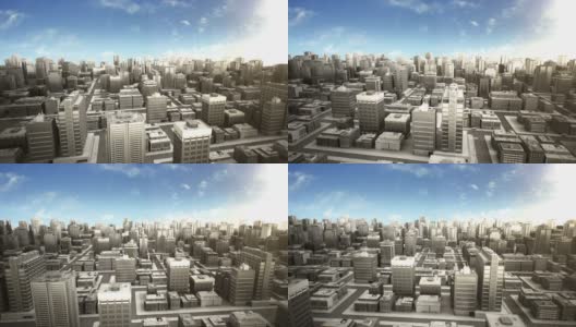 移动的智慧城市，白天的时间。4 k动画。高清在线视频素材下载