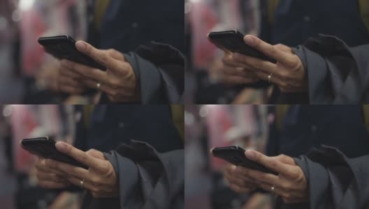 亚洲商人在火车上使用电话高清在线视频素材下载