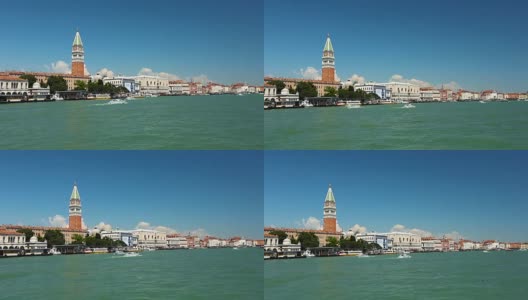 美丽而神奇的威尼斯，从海上看，意大利高清在线视频素材下载