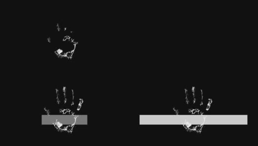 The palm print on a black background video animation高清在线视频素材下载