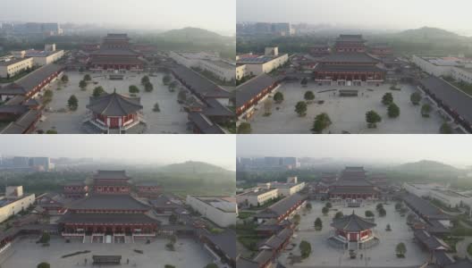中国古代建筑的航拍视频高清在线视频素材下载