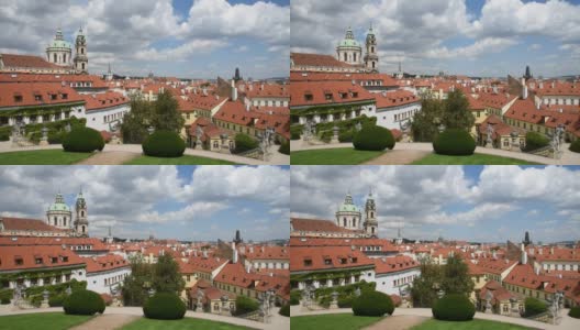 捷克共和国布拉格老城的航拍图高清在线视频素材下载