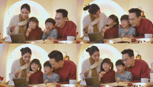 亚洲家庭圣诞快乐高清在线视频素材下载
