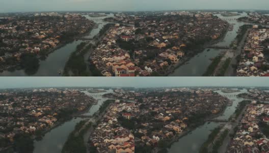 航拍的电影片段在越南会安镇，东南亚高清在线视频素材下载