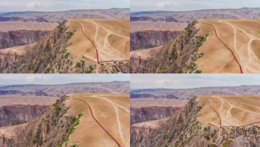 空中拍摄的新疆大峡谷美景高清在线视频素材下载