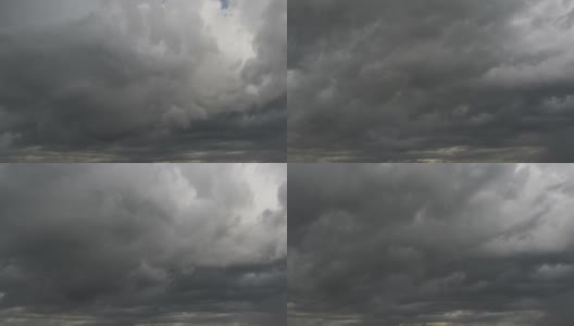 在雷雨来临之前，快速移动的乌云在暴风雨的天空中形成。高清在线视频素材下载