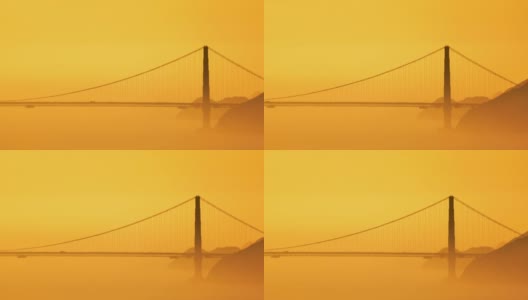 金门大桥:日出时高清在线视频素材下载