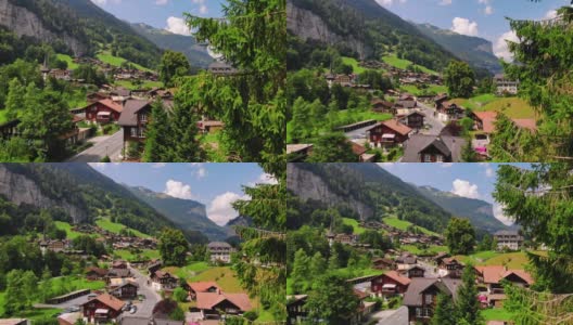 美丽的Staubbachfall瀑布，瑞士，欧洲高清在线视频素材下载