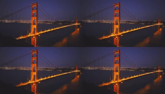 夜景金门大桥高清在线视频素材下载