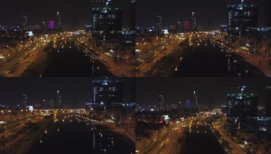 胡志明市夜景高清在线视频素材下载