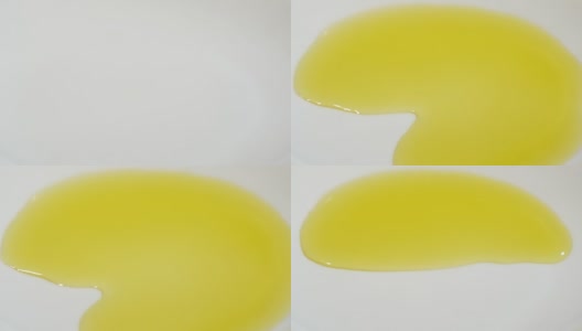 在盘子上洒橄榄油高清在线视频素材下载