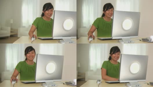从事电脑工作的女性高清在线视频素材下载