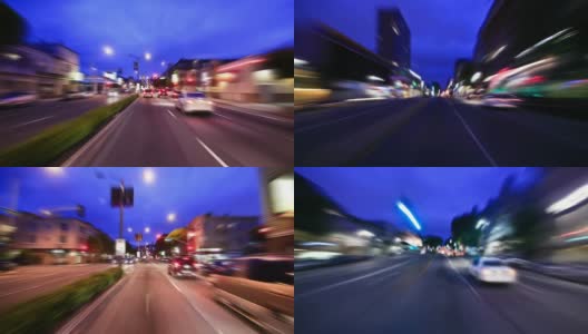 SF城市驾驶时光流逝夜高清在线视频素材下载