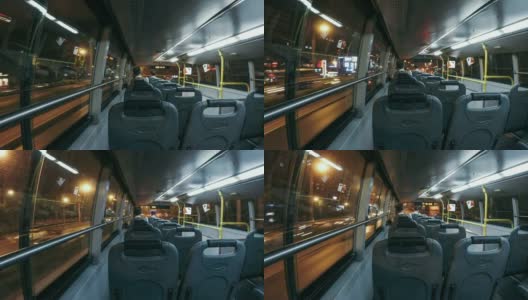T/L TD Inside View of Bus Moving /北京，中国高清在线视频素材下载