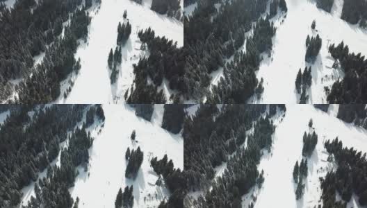 İlgaz， ılgaz山的冬季风景画面高清在线视频素材下载