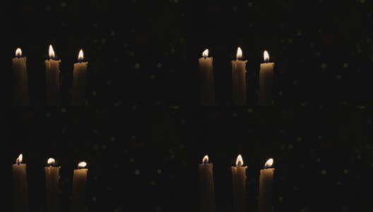 黑暗中的烛光，精神与圣诞的概念高清在线视频素材下载
