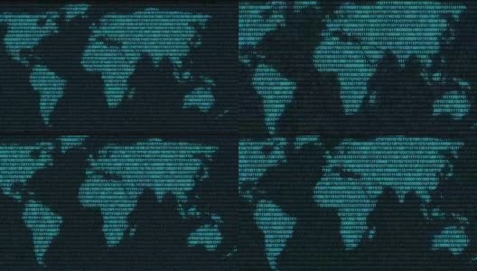 世界数字二进制计算机数据代码网络空间图形动画高清在线视频素材下载