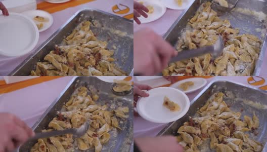 意大利面食标本高清在线视频素材下载