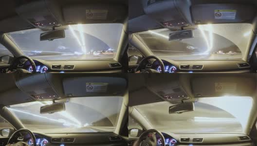 汽车在夜间高速公路上行驶高清在线视频素材下载