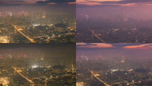 香港城市从黄昏到夜晚的时间流逝高清在线视频素材下载