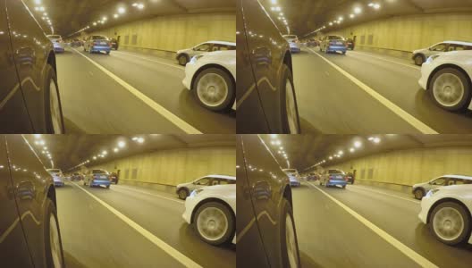 在隧道里开车高清在线视频素材下载