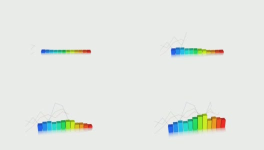 3D上升柱状图高清在线视频素材下载