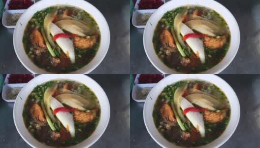 越南的早餐是鱼面高清在线视频素材下载