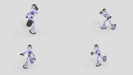 3d模型机器人跳舞透明背景高清在线视频素材下载