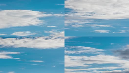 温暖的蓝绿色天空和戏剧性的云运动-时间流逝高清在线视频素材下载