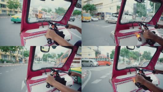 泰国嘟嘟车，用于运送游客高清在线视频素材下载