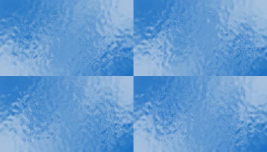 4K抽象的软蓝色和蓝色色调冻结冰和玻璃效果背景库存视频可循环图像高清在线视频素材下载