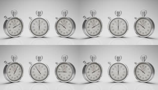 Stop Watch Time Lapse，三个不同的角度高清在线视频素材下载