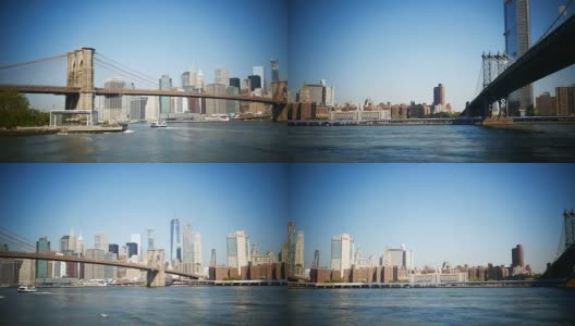 布鲁克林大桥和纽约市地标高清在线视频素材下载