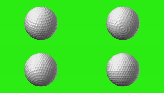 高尔夫球在绿色色度键高清在线视频素材下载