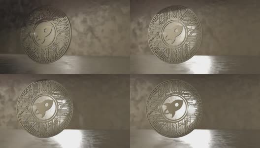 恒星币XLM区块链加密货币替代币3D渲染高清在线视频素材下载